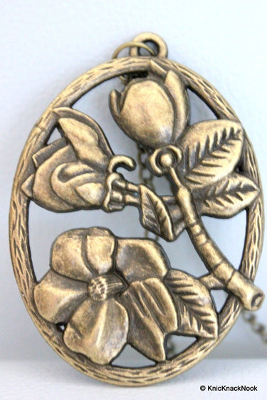 1 x Retro Bronze Rose Pendant